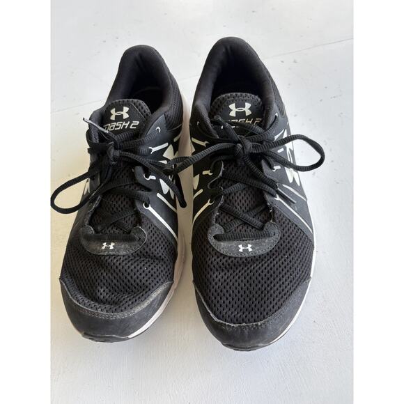 Men's Under Armour UA Dash 2 Black White Mesh Athletic Shoes 1285980-001 Size 10 - Picture 3 of 7